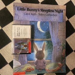 Vtg Read Along "Little Bunny's Sleepless Night" Cassette & Book Set~Scholastic